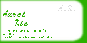 aurel kis business card